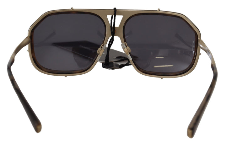 Dolce & Gabbana Brown Camo Metal Matte Mirror Lens DG2167 Sunglasses