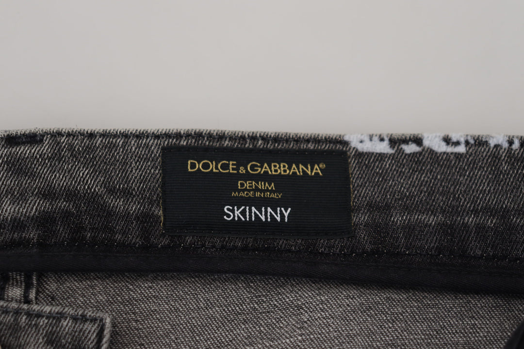 Dolce & Gabbana Multicolor Cotton Tie Dye Skinny Denim Jeans