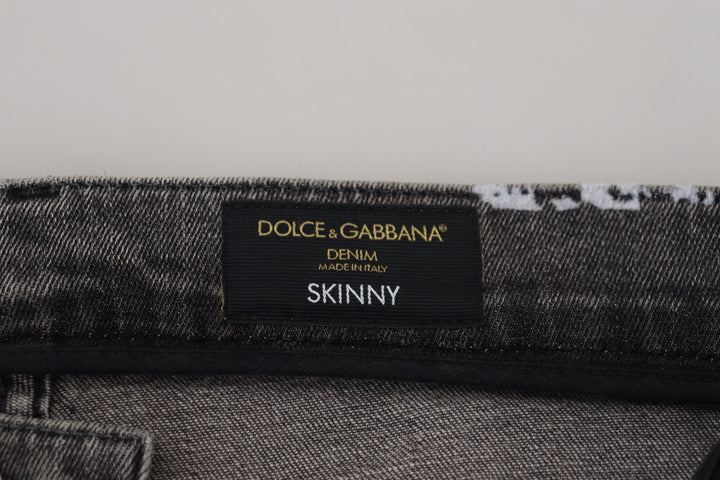 Dolce & Gabbana Multicolor Cotton Tie Dye Skinny Denim Jeans