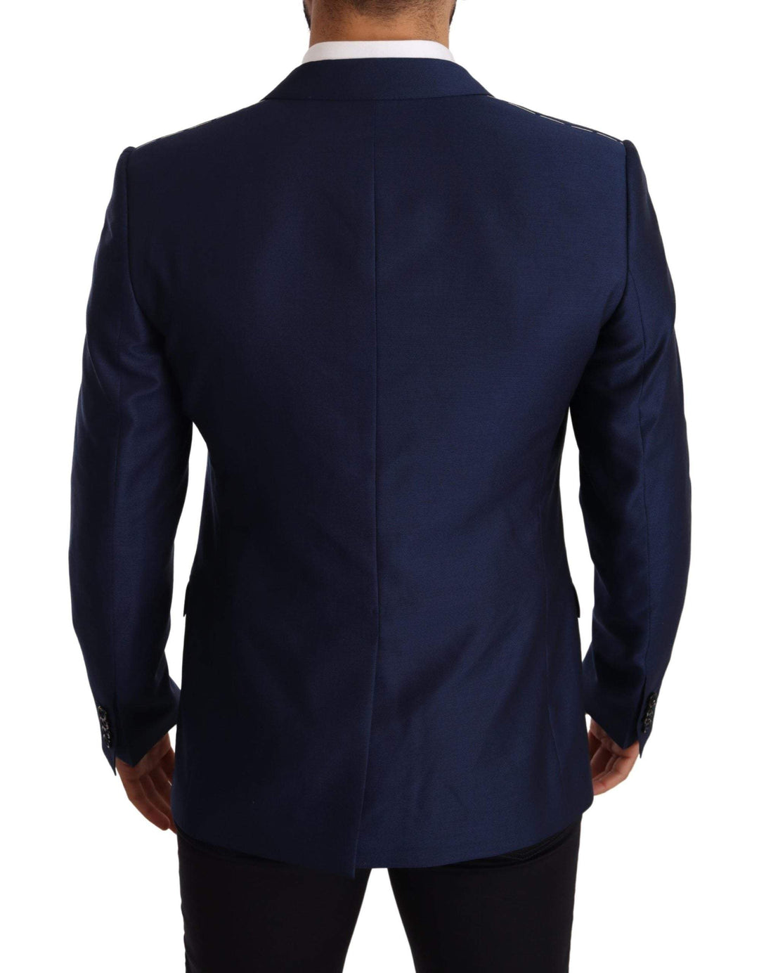 Dolce & Gabbana Blue Wool Slim Fit Coat MARTINI Blazer #men, Blazers - Men - Clothing, Blue, Dolce & Gabbana, feed-agegroup-adult, feed-color-Blue, feed-gender-male, IT50 | L at SEYMAYKA