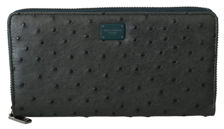 Dolce & Gabbana  Green Ostrich Leather Continental Mens Clutch Wallet #men, Brand_Dolce & Gabbana, Catch, Dolce & Gabbana, feed-agegroup-adult, feed-color-green, feed-gender-male, feed-size-OS, Gender_Men, Green, Handbags - New Arrivals, Kogan, Wallets - Men - Bags at SEYMAYKA