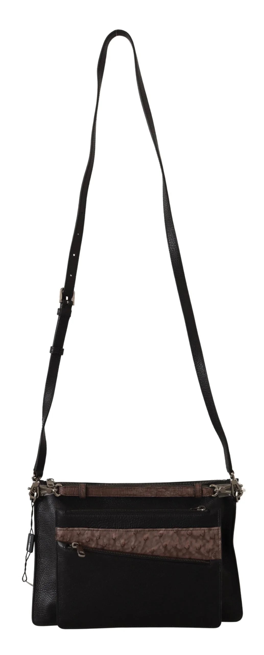 Dolce & Gabbana Black Exotic Leather Shoulder Sling Alta Sartoria Bag #men, Black, Dolce & Gabbana, feed-agegroup-adult, feed-color-Black, feed-gender-male, Shoulder Bags - Men - Bags at SEYMAYKA