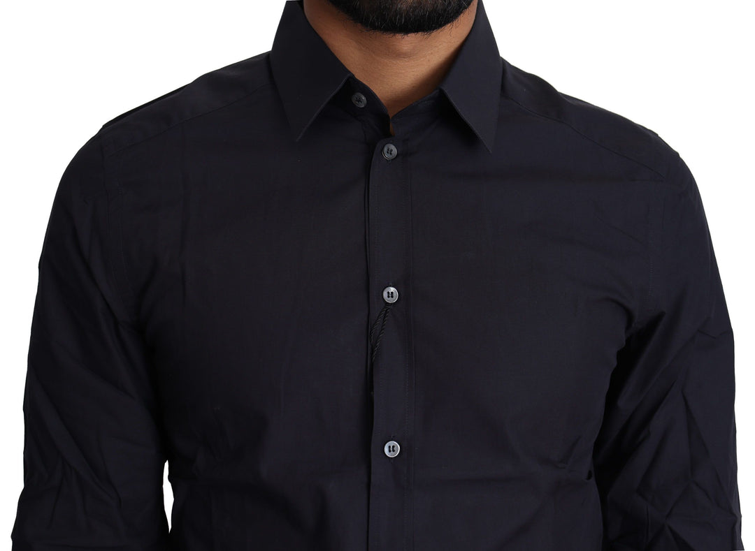 Navy Blue Cotton Formal Dress Shirt