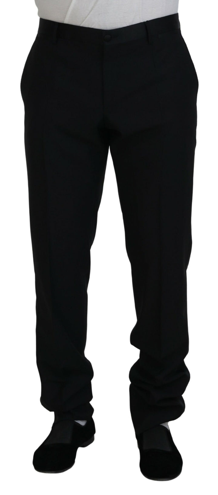 Dolce & gabbana Black Dress Wool Silk Trouser Pants