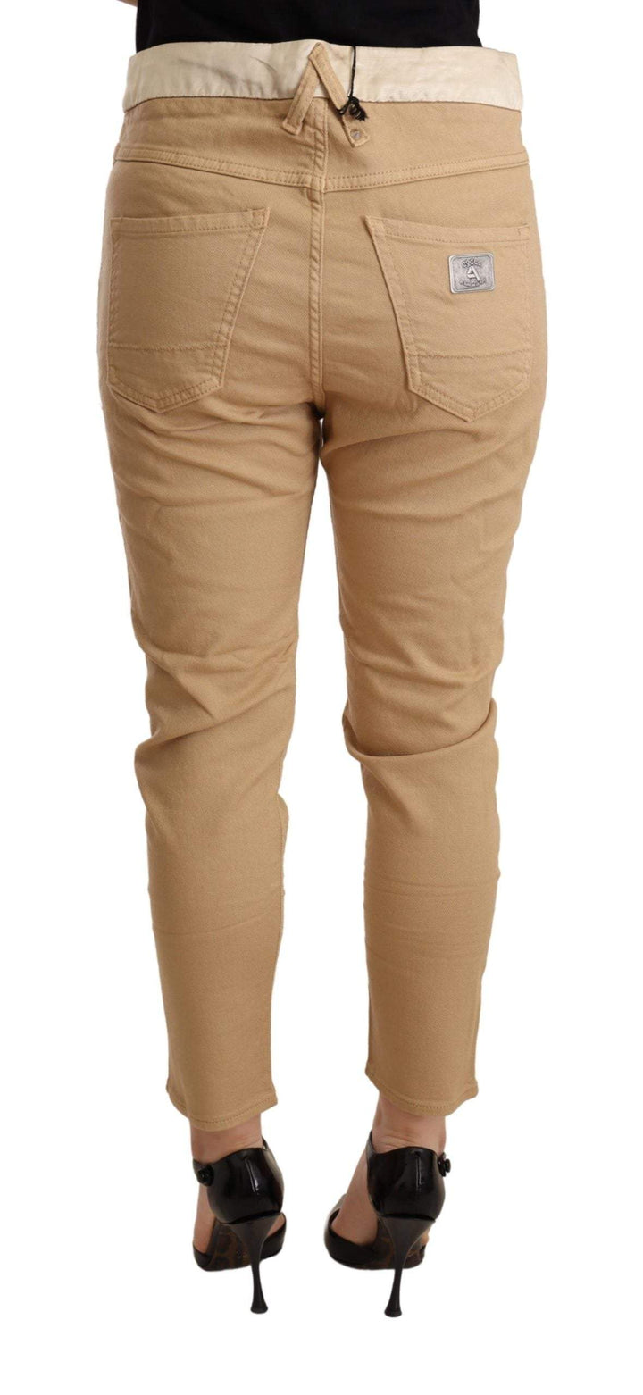 CYCLE Beige Mid Waist Slim Fit Skinny Stretch Trouser Beige, CYCLE, feed-agegroup-adult, feed-color-Beige, feed-gender-female, Jeans & Pants - Women - Clothing, W26, W28 at SEYMAYKA