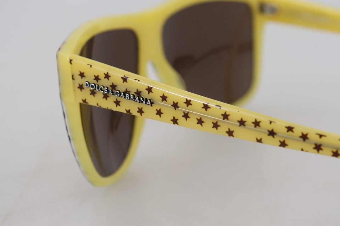 Dolce & Gabbana Yellow Stars Acetate Square Shades DG4125 Sunglasses