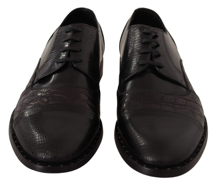 Dolce & Gabbana Black Leather Exotic Skins Formal Shoes #men, Black, Dolce & Gabbana, EU39/US6, EU40/US7, EU42/US9, EU45/US12, feed-agegroup-adult, feed-color-Black, feed-gender-male, Formal - Men - Shoes at SEYMAYKA