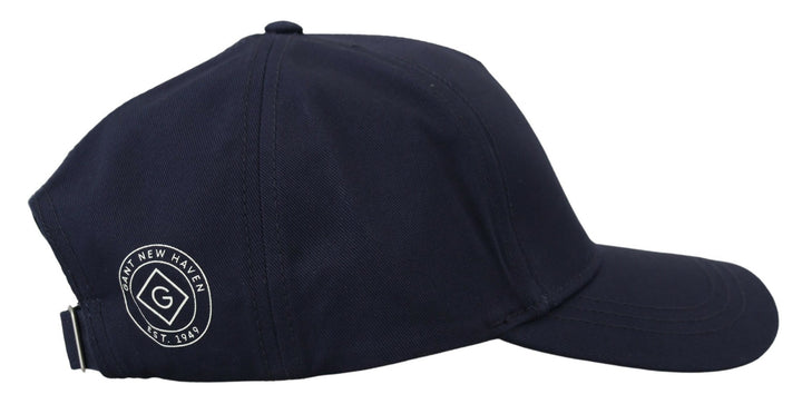 Gant Blue Cotton Logo Print Baseball Cap Casual Hat