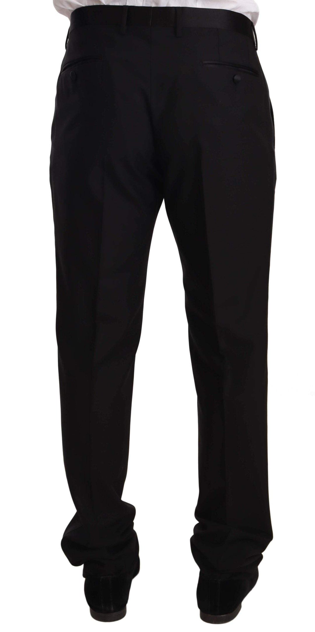 Dolce & Gabbana Black Wool Formal Tuxedo Trouser Pants #men, Black, Dolce & Gabbana, feed-agegroup-adult, feed-color-Black, feed-gender-male, IT52 | XL, IT56 | XXL, Jeans & Pants - Men - Clothing at SEYMAYKA