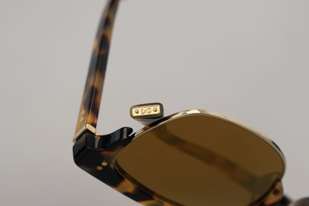 Dolce & Gabbana Brown Gold Acetate Havana DG430A Sunglasses