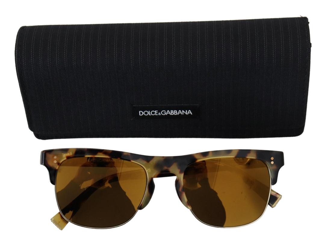 Dolce & Gabbana Brown Gold Acetate Havana DG430A Sunglasses