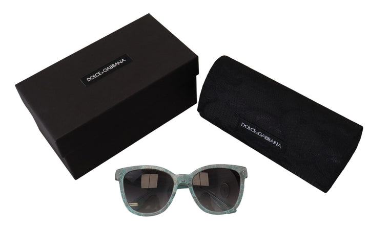 Dolce & Gabbana Blue Lace Crystal Acetate Butterfly DG4190 Sunglasses