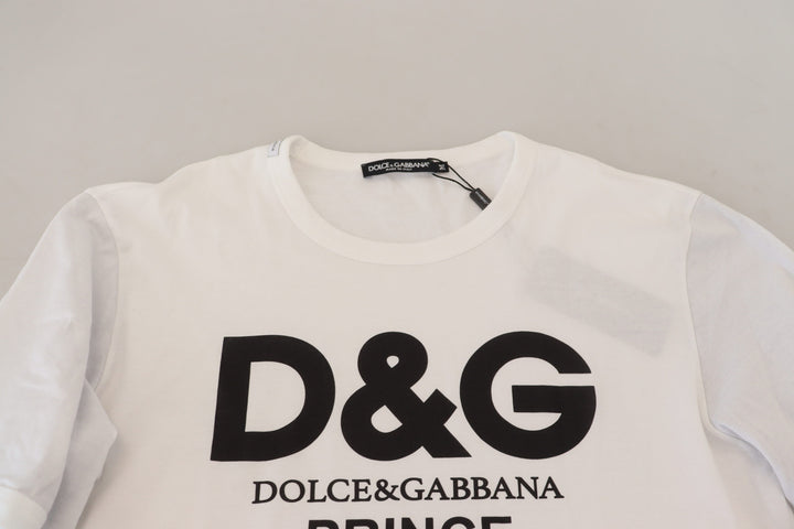 Dolce & Gabbana White DG Prince Crew Neck Pullover Sweater