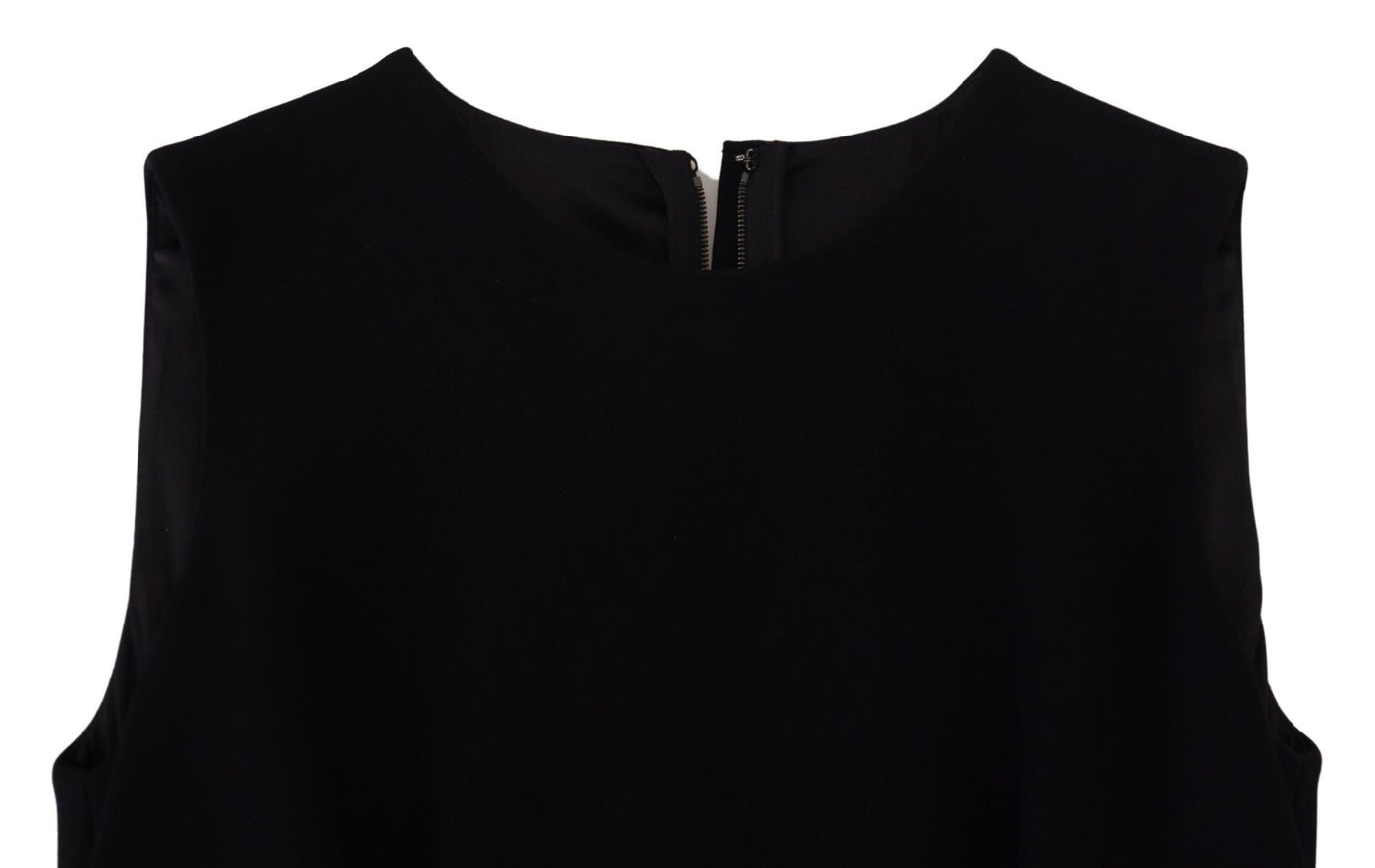 Dolce & Gabbana Black Dress Sheath Flare Viscose Dress