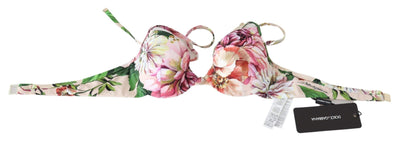 Dolce & Gabbana Multicolor Floral Swimsuit Beachwear Bikini Tops #women, Dolce & Gabbana, feed-agegroup-adult, feed-gender-female, IT1 | XS, Multicolor, Swimwear - Women - Clothing, Women - New Arrivals at SEYMAYKA