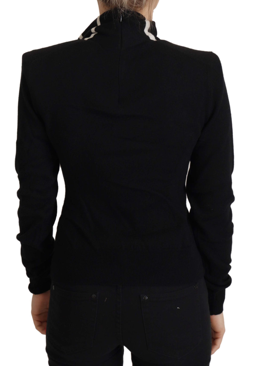 Dolce & Gabbana Black Cashmere Turtleneck Pullover Sweater