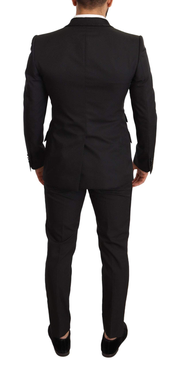 Dolce & Gabbana Black Brocade 2 Piece Set Polyester Suit #men, Black, Dolce & Gabbana, feed-1, IT48 | M, Suits - Men - Clothing at SEYMAYKA