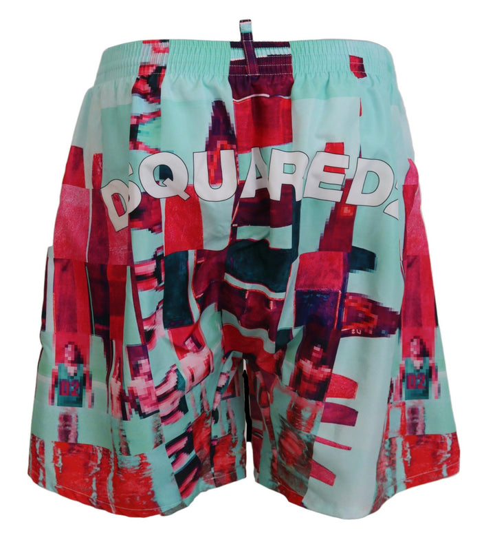 Dsquared² Multicolor Printed Beachwear Shorts Swimwear