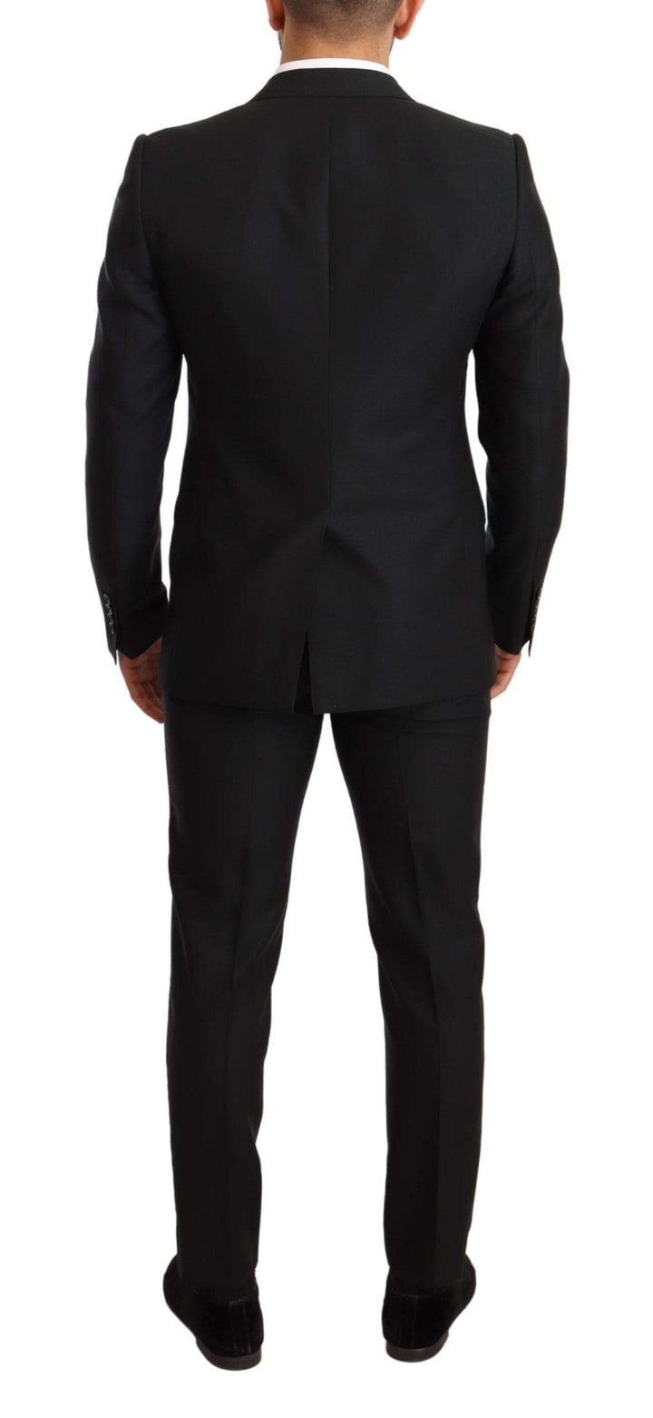 Dolce & Gabbana Black Wool Slim 2 Piece Set MARTINI Suit #men, Black, Dolce & Gabbana, feed-agegroup-adult, feed-color-Black, feed-gender-male, IT48 | M, Suits - Men - Clothing at SEYMAYKA