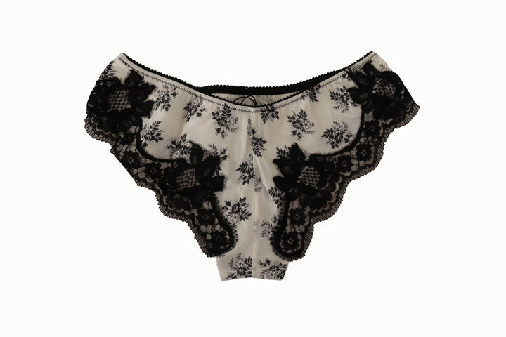 Dolce & Gabbana White Floral Lace Satin Briefs Underwear Dolce & Gabbana, feed-1, IT1 | XS, IT4 | L, Underwear - Women - Clothing, White at SEYMAYKA