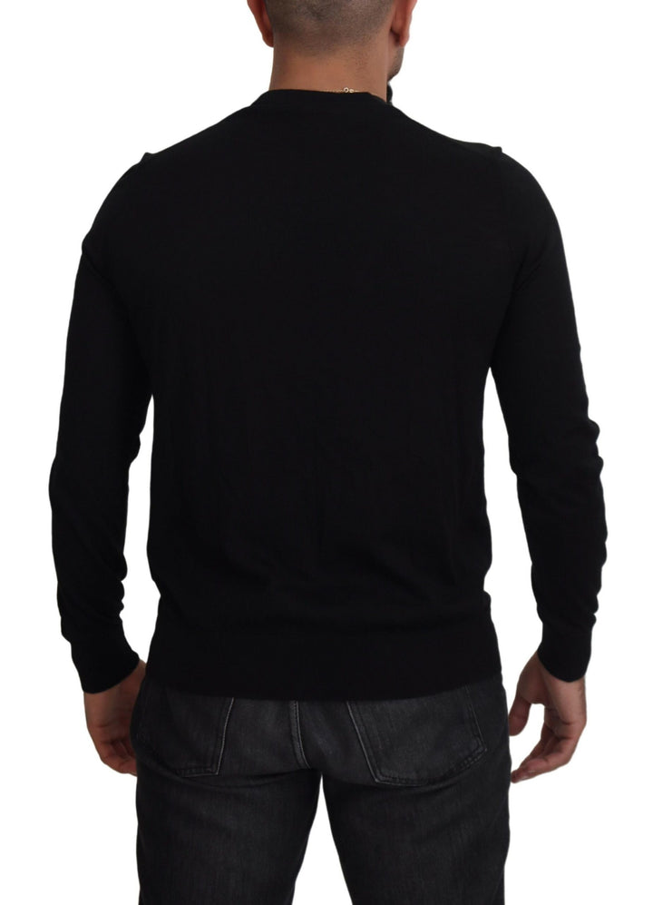 Dolce & Gabbana Black Cashmere Button Down Cardigan Sweater