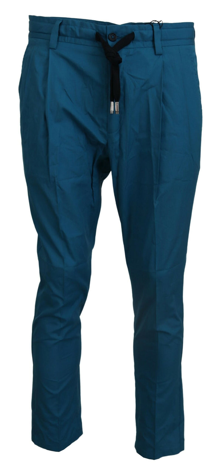 Dolce & Gabbana Blue Cotton Chinos Trousers Pants