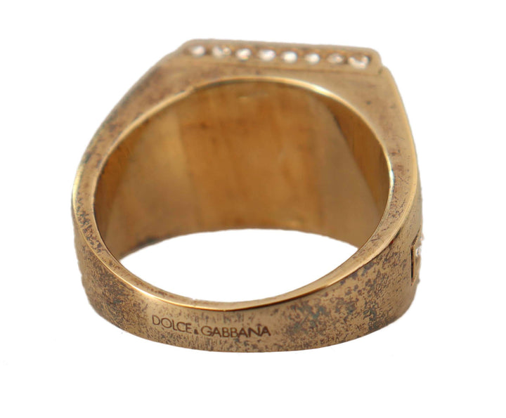 Dolce & Gabbana Gold Plated 925 Silver Red Crystal Ring Dolce & Gabbana, EU62 | US10.5, feed-agegroup-adult, feed-color-Gold, feed-gender-female, Gold, Rings - Women - Jewelry at SEYMAYKA