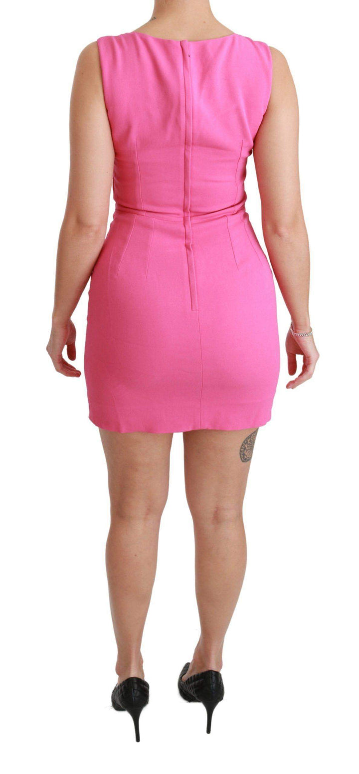 Dolce & Gabbana  Pink Stretch Sheath Mini Bodycon Dress #women, Brand_Dolce & Gabbana, Catch, Clothing_Dress, Dolce & Gabbana, Dresses - Women - Clothing, feed-agegroup-adult, feed-color-pink, feed-gender-female, feed-size-IT40|S, Gender_Women, IT40|S, Kogan, Pink, Women - New Arrivals at SEYMAYKA