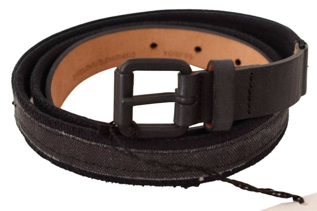 Ermanno Scervino Black Leather Logo Buckle Waist Women Belt 95 cm / 38 Inches, Belts - Women - Accessories, Black, Ermanno Scervino, feed-agegroup-adult, feed-color-Black, feed-gender-female at SEYMAYKA