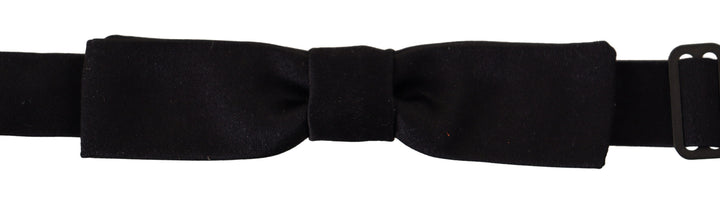 Dolce & Gabbana Black 100% Silk Adjustable Neck Papillon Tie