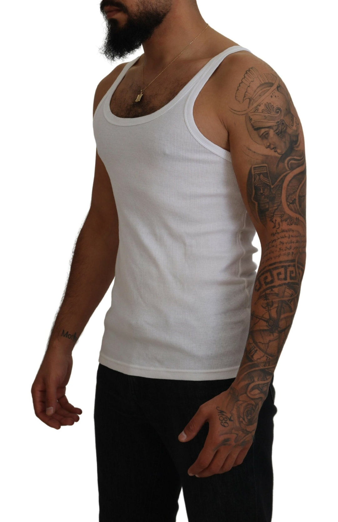 Dolce & Gabbana Cotton White Tank Sleeveless Underwear T-shirt