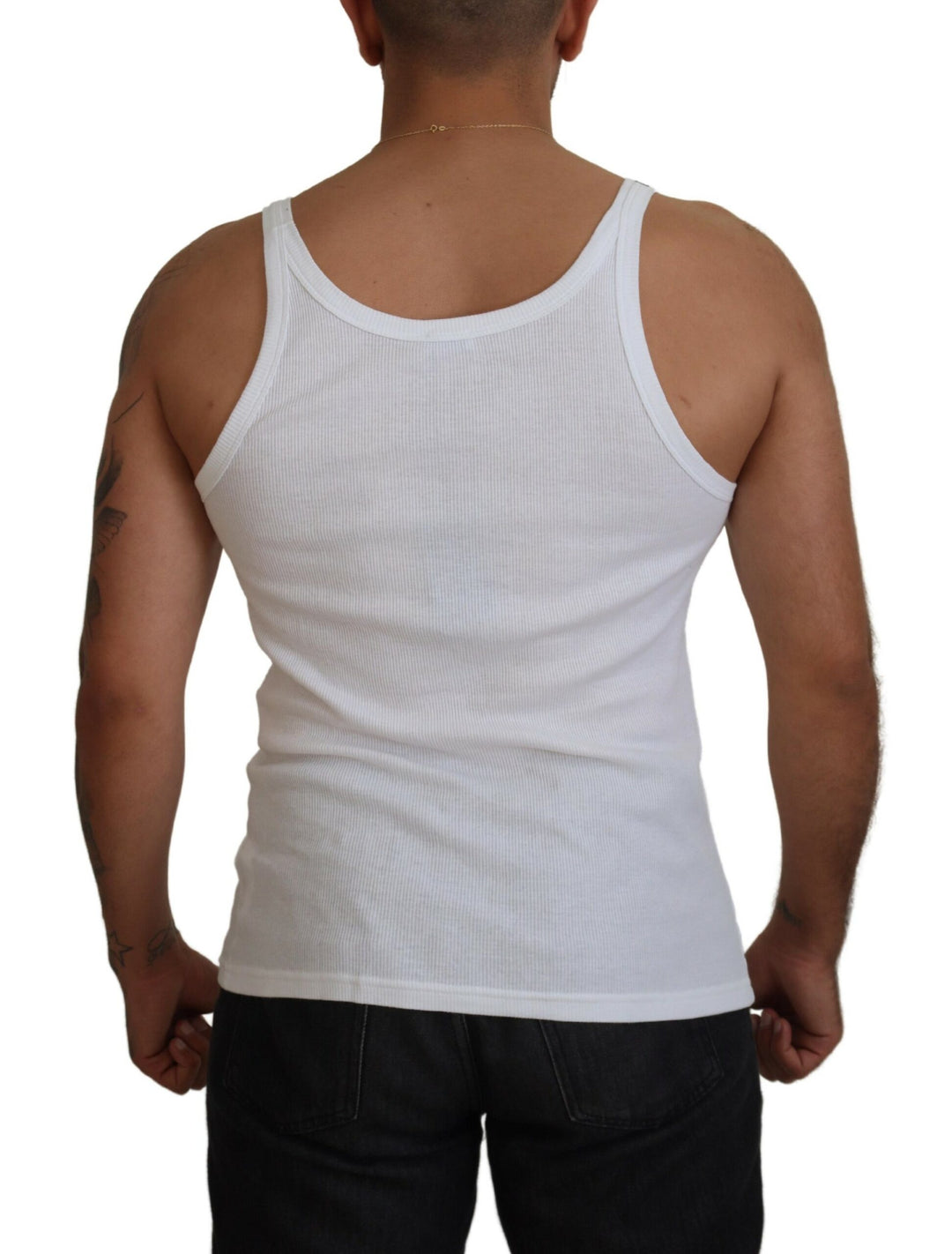 Dolce & Gabbana Cotton White Tank Sleeveless Underwear T-shirt