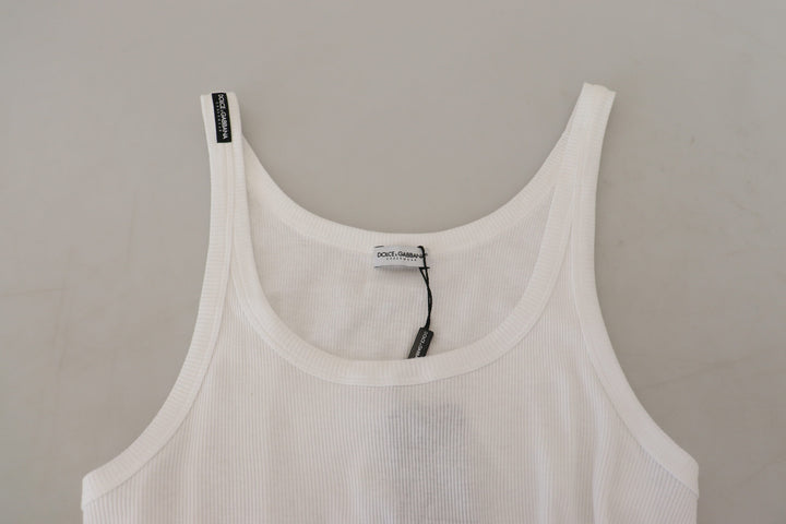 Dolce & Gabbana Cotton White Tank Sleeveless Underwear T-shirt