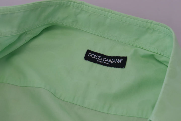 Dolce & Gabbana Mint Green Long Sleeves Button Down Shirt