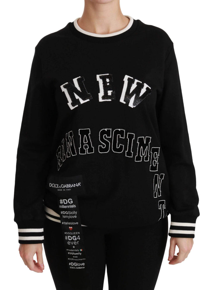 Dolce & Gabbana  Black Rinascimento #DGmillennials Sweater #women, Black, Brand_Dolce & Gabbana, Catch, Dolce & Gabbana, feed-agegroup-adult, feed-color-black, feed-gender-female, feed-size-IT38|XS, feed-size-IT40|S, feed-size-IT42|M, feed-size-IT44|L, Gender_Women, IT38|XS, IT40|S, IT42|M, IT44|L, Kogan, Sweaters - Women - Clothing, Women - New Arrivals at SEYMAYKA