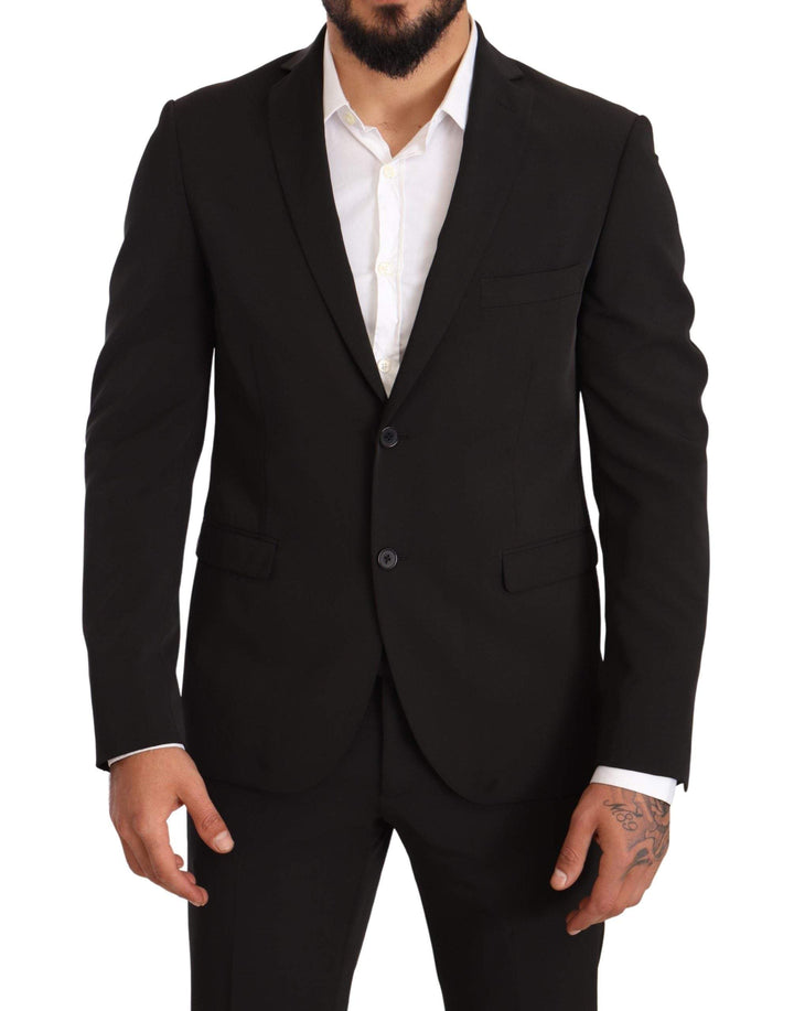 Domenico Tagliente Black Polyester Slim 2 Piece Set TAGLIENTE Suit #men, Black, Domenico Tagliente, feed-agegroup-adult, feed-color-Black, feed-gender-male, IT50 | L, Suits - Men - Clothing at SEYMAYKA