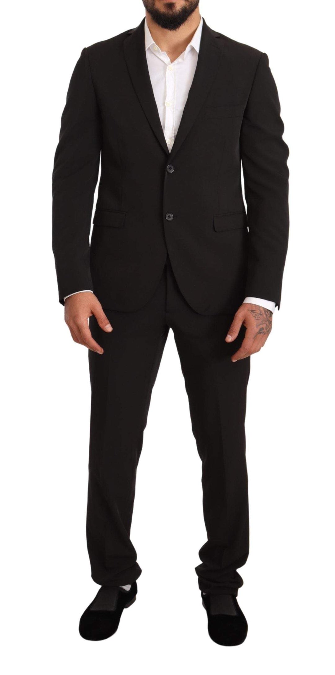 Domenico Tagliente Black Polyester Slim 2 Piece Set TAGLIENTE Suit #men, Black, Domenico Tagliente, feed-agegroup-adult, feed-color-Black, feed-gender-male, IT50 | L, Suits - Men - Clothing at SEYMAYKA