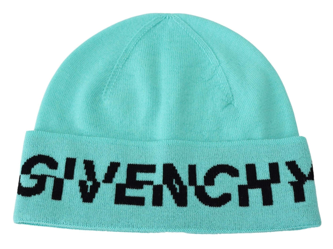 GIVENCHY Green Wool Beanie Unisex Logo Hat #women, Accessories - New Arrivals, feed-agegroup-adult, feed-color-green, feed-gender-female, feed-size-58 cm|M, feed-size-OS, Gender_Women, GIVENCHY, Green, Hats & Caps - Men - Accessories, Hats - Women - Accessories at SEYMAYKA