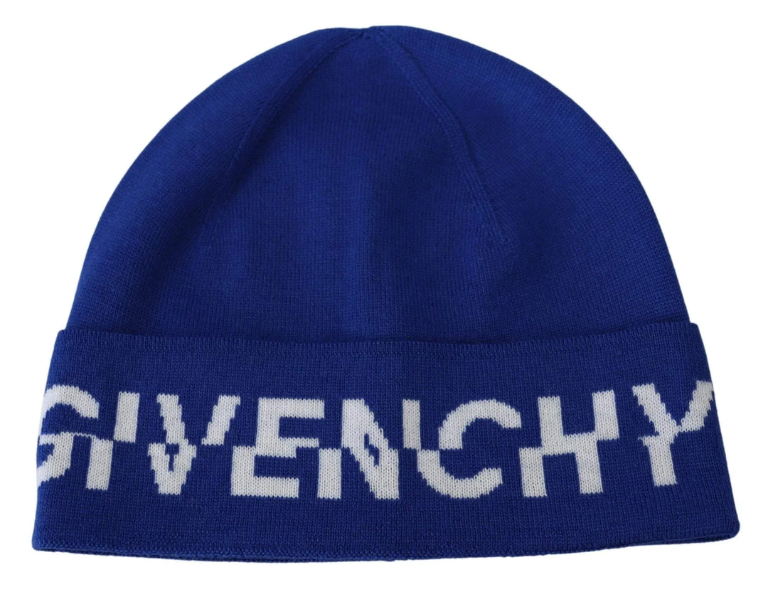 GIVENCHY Blue Wool Unisex Winter Warm Beanie Hat #women, Accessories - New Arrivals, Blue, feed-agegroup-adult, feed-color-blue, feed-gender-female, feed-size-58 cm|M, feed-size-OS, Gender_Women, GIVENCHY, Hats & Caps - Men - Accessories, Hats - Women - Accessories at SEYMAYKA