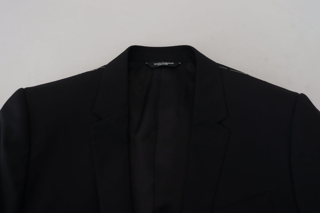 Dolce & Gabbana Black Jacket Vest 2 Piece MARTINI Blazer