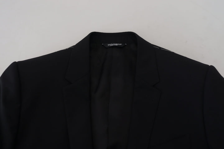 Dolce & Gabbana Black Jacket Vest 2 Piece MARTINI Blazer