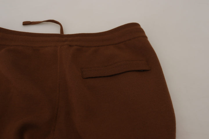 Dolce & Gabbana Brown Cashmere  Drawstring Jogger Pants