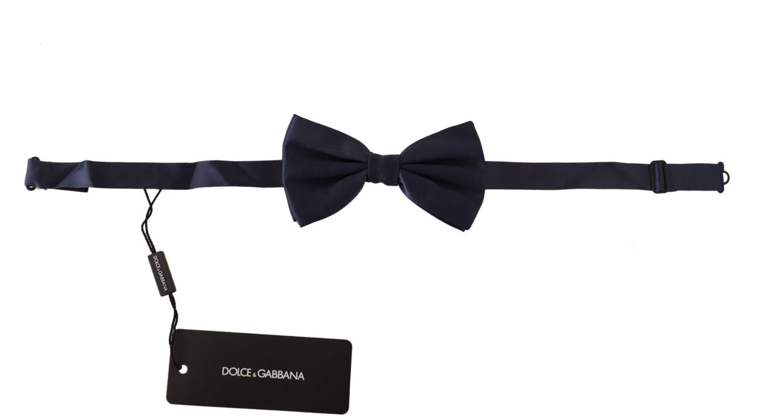 Dolce & Gabbana Blue  100% Silk Adjustable Neck Papillon Tie