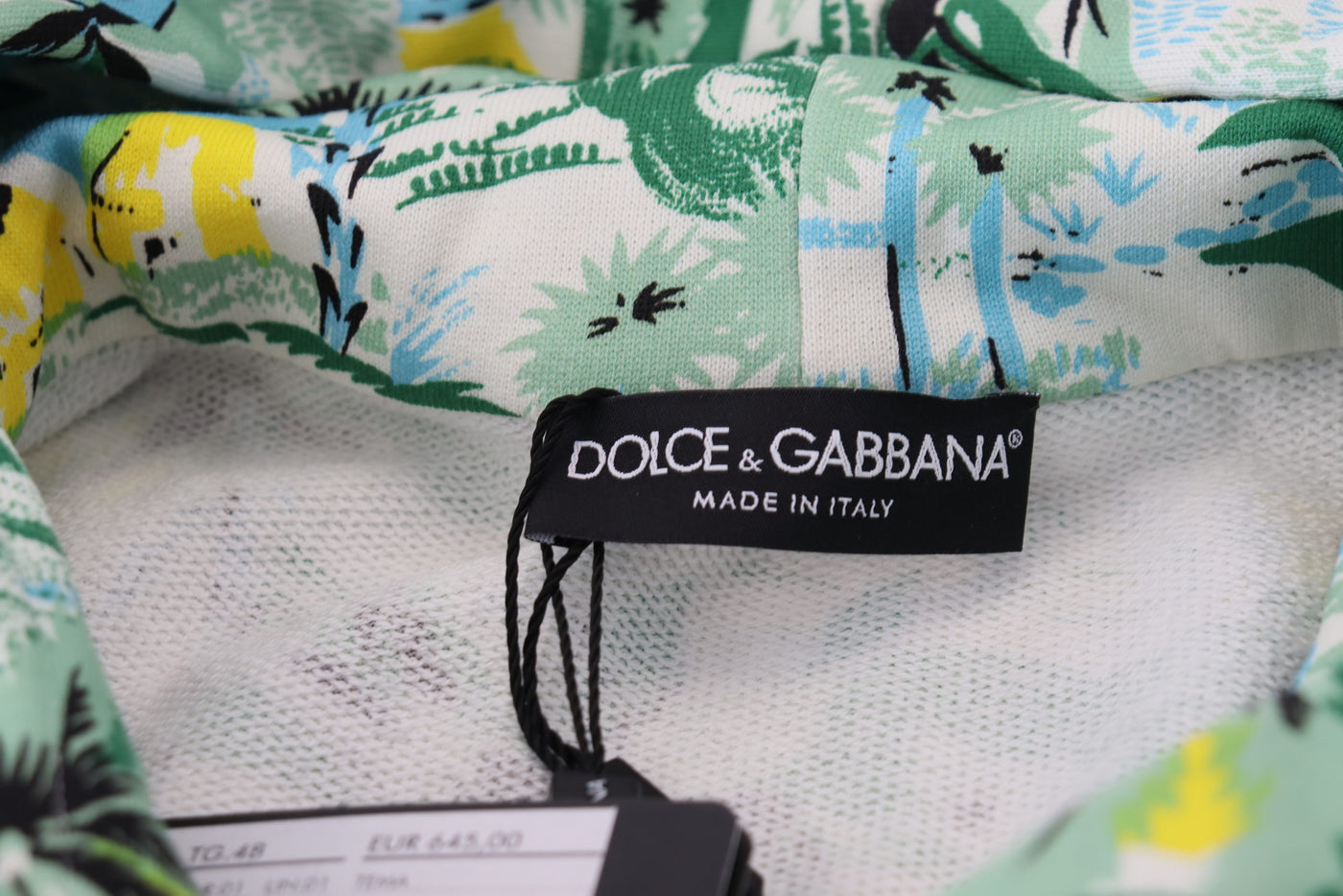 Dolce & Gabbana Multicolor Cotton Hooded Sweatshirt Sweater