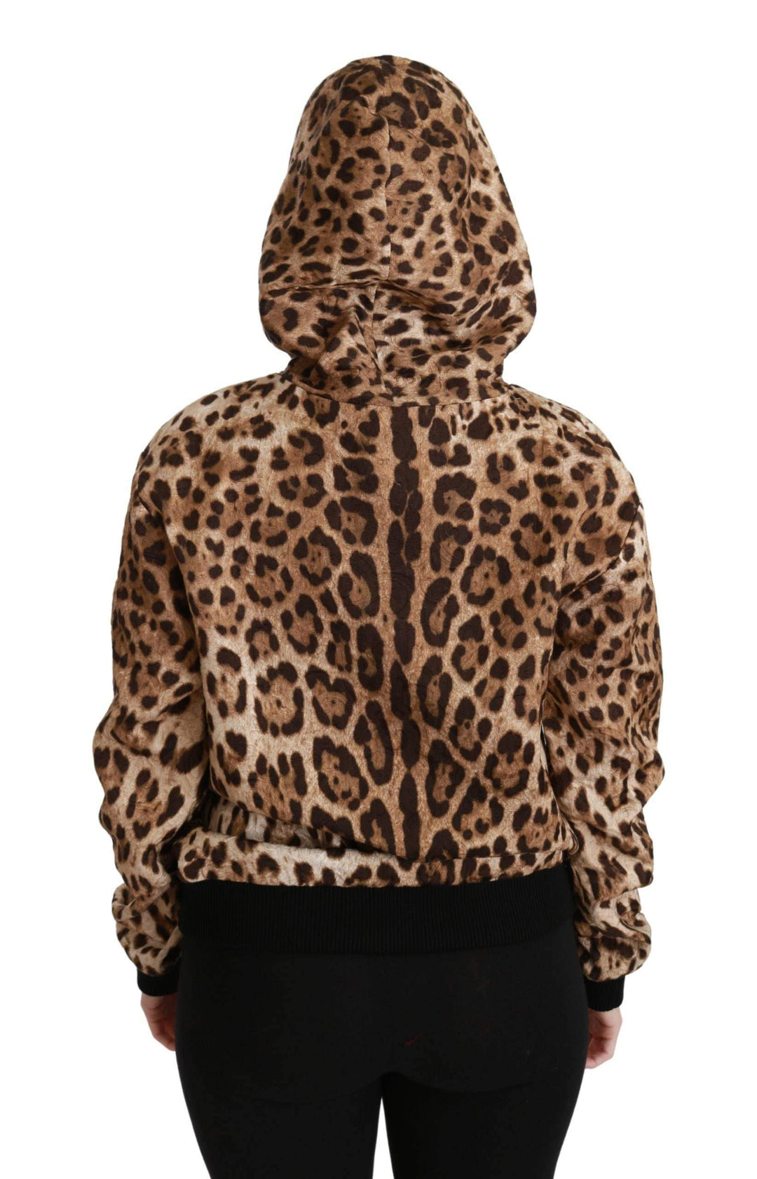 Dolce & Gabbana  Brown Hooded Studded Ayers Leopard Sweater #women, Brand_Dolce & Gabbana, Brown, Catch, Dolce & Gabbana, feed-agegroup-adult, feed-color-brown, feed-gender-female, feed-size-IT36 | S, feed-size-IT42|M, Gender_Women, IT36 | S, IT42|M, Kogan, Sweaters - Women - Clothing, Women - New Arrivals at SEYMAYKA