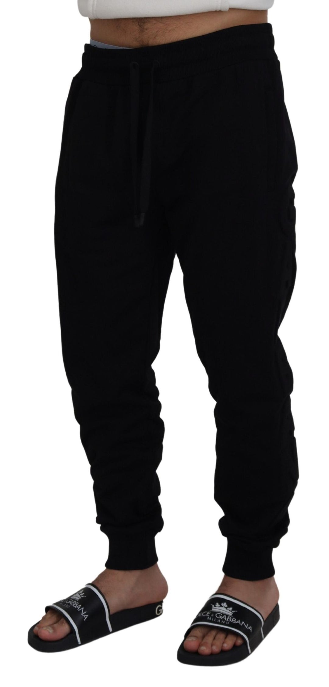 Dolce & Gabbana Black Cotton  Jogger Pants