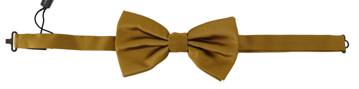 Dolce & Gabbana Yellow Mustard 100% Silk Butterfly Papillon Bow Tie