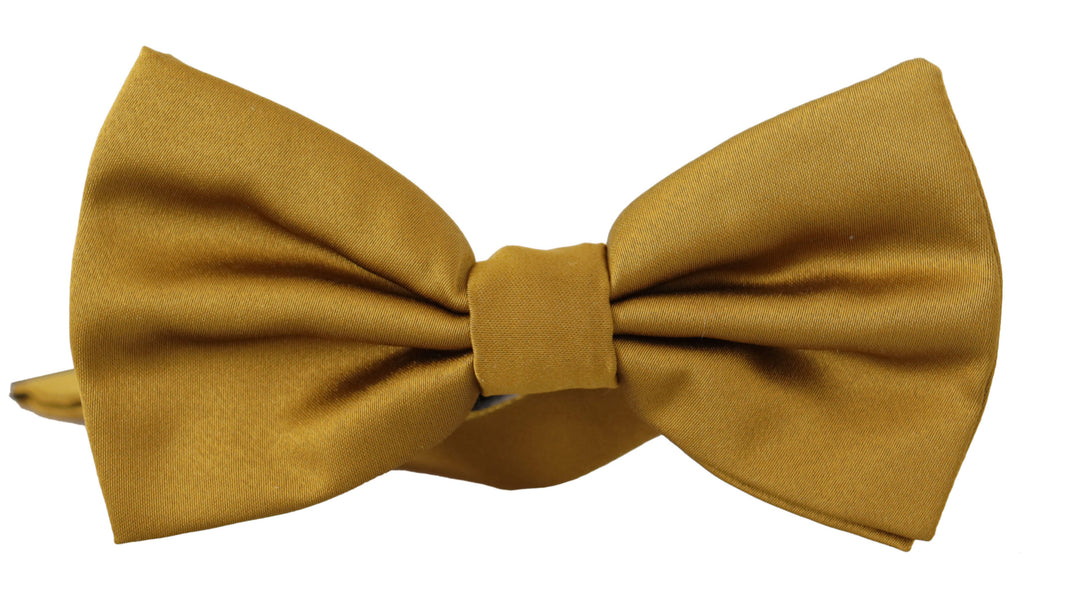 Dolce & Gabbana Yellow Mustard 100% Silk Butterfly Papillon Bow Tie