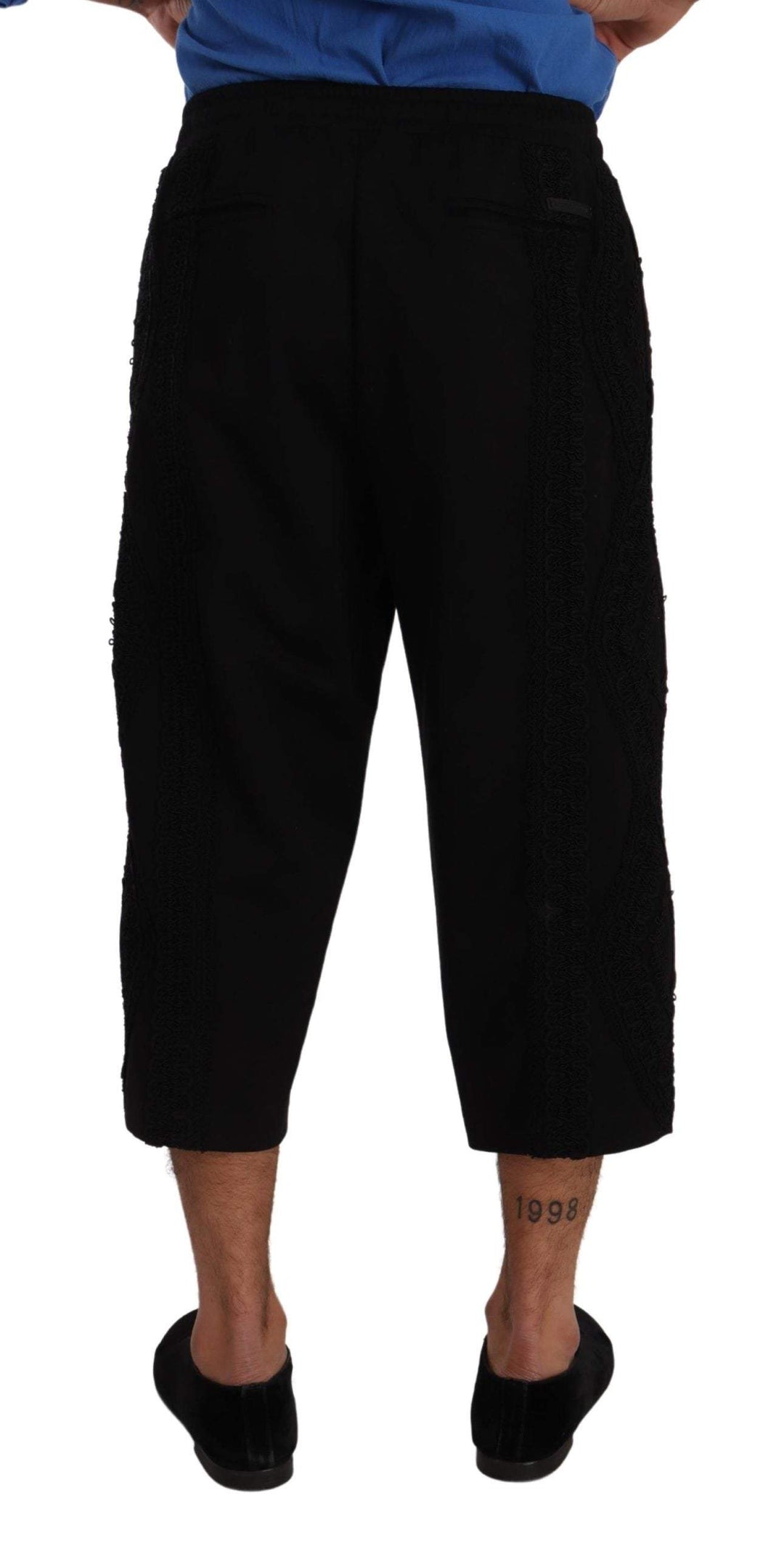 Dolce & Gabbana Black Cotton Torero Cropped Short Trouser Pants #men, Black, Dolce & Gabbana, feed-1, IT50 | L, Jeans & Pants - Men - Clothing at SEYMAYKA