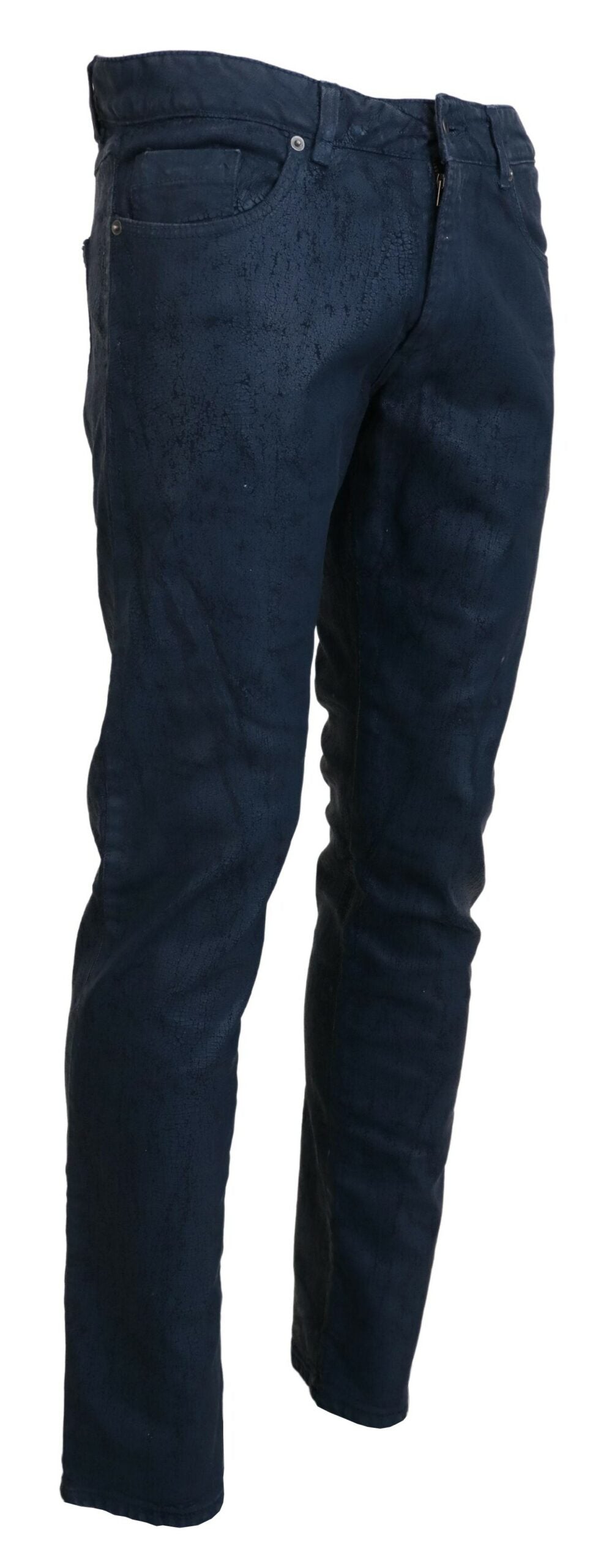 Exte Blue Cotton Tapered Slim Fit Men Casual Denim Jeans